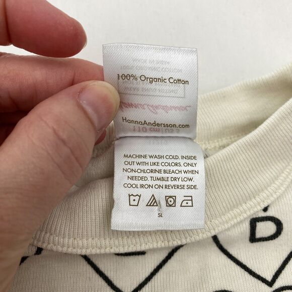 Hanna Andersson Pajamas Set Girls 5 Heart Love Organic Cotton Valentines Day PJ - Picture 7 of 8